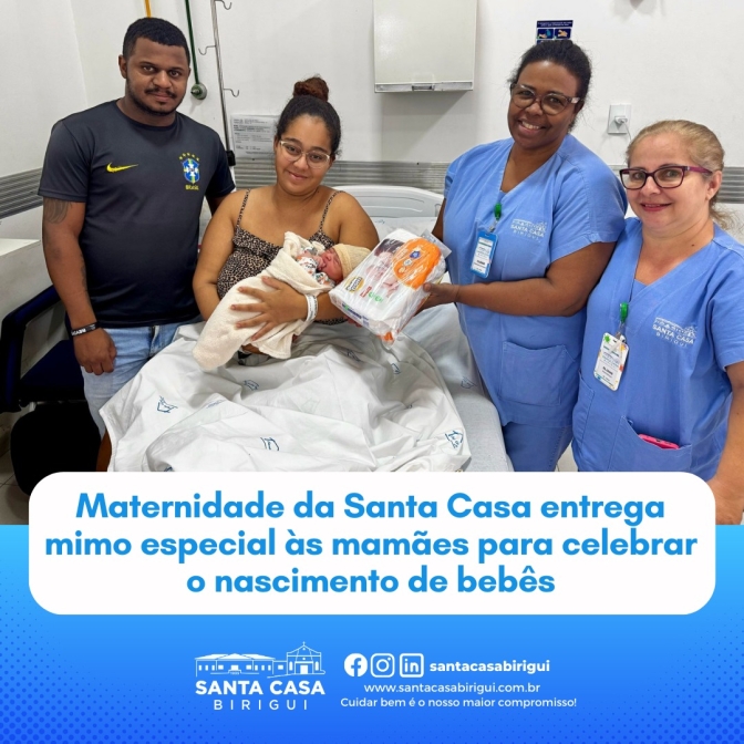 Maternidade da Santa Casa de Birigui entrega kit as mamães dos recém-nascidos