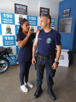 Policiais Militares do 2º BPM de Três Lagoas são imunizados com a vacina Influenza