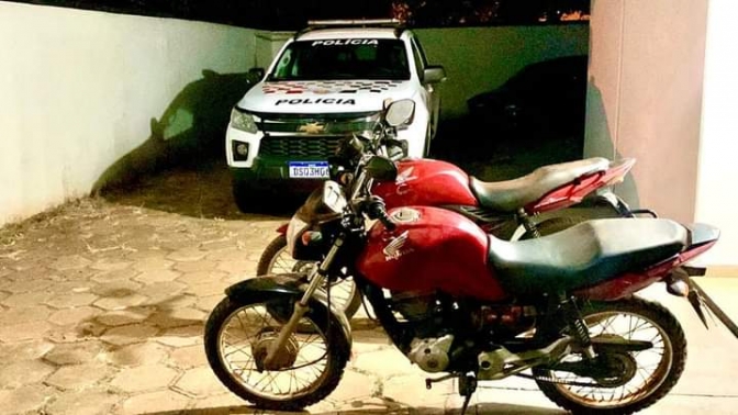 EM CASTILHO POLÍCIA MILITAR RECUPERA DUAS MOTOCICLETAS APÓS ROUBO