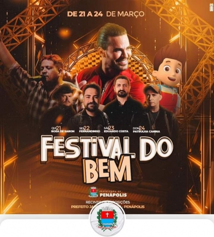 Festival do Bem em Penápolis: Rosa de Saron, Fernandinho, Eduardo Costa e Patrulha Canina