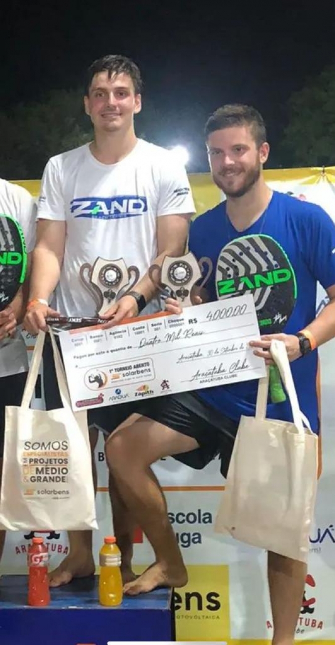 Dupla andradinense vence a 1ª Copa Solarbens de Beach Tenis