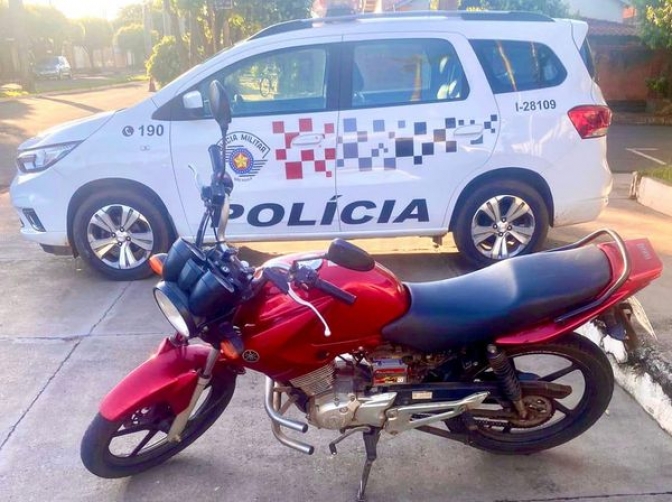 Moto furtada em Pereira Barreto é localizada em Castilho pela Polícia Militar