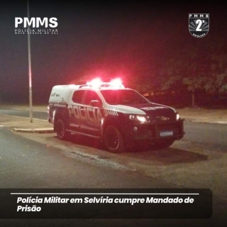 Polícia Militar de Selvíria cumpre mandado de prisão