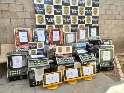 POLÍCIA CIVIL DURANTE OPERAÇÃO “LAS VEGAS” APREENDE 23 MÁQUINAS CAÇA-NÍQUEIS E MAQUINAS DO JOGO DO BICHO EM DRACENA