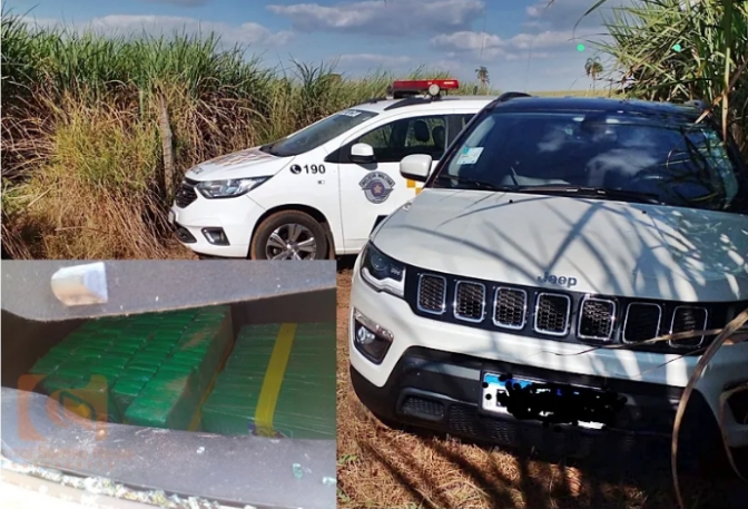Após acompanhamento policial, Polícia Rodoviária apreende veículo roubado e grande quantidade de droga em estrada de Guararapes