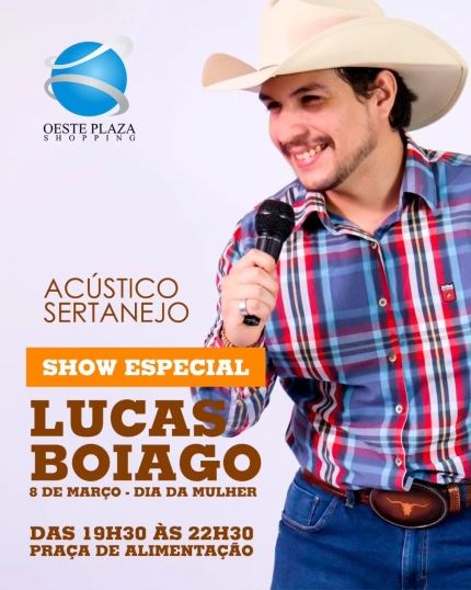 Em Andradina Show Especial Dia da Mulher no Oeste Plaza Shopping