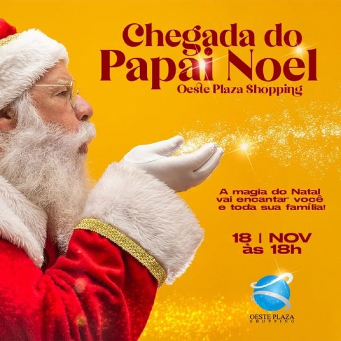 Shopping de Andradina terá evento da Chegada do Papai Noel