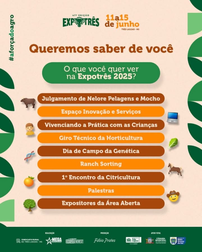 Sindicato Rural de Três Lagoas promove ExpoTres 2025