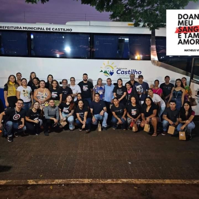 Ong “Matheus Vive” de Castilho em parceria com a Secretaria de Saúde leva mais uma caravana de doadores de sangue até o hemocentro de Araçatuba