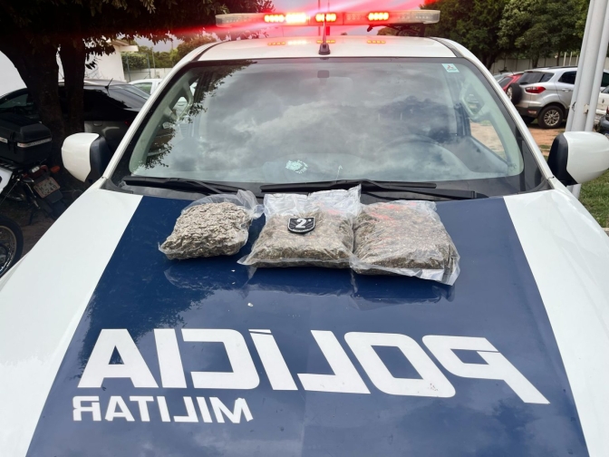 Polícia Militar em Três Lagoas apreende 1 quilo 414 gramas de “skank”