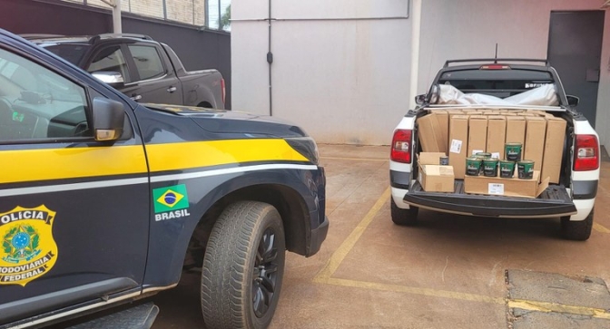 Polícia Rodoviária Federal apreende 1080 latas de fumo de mascar em Três Lagoas