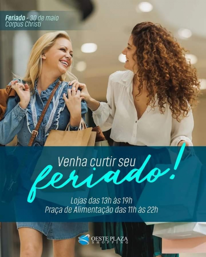 EM ANDRADINA FERIADO DE CORPUS CHRISTI NO OESTE PLAZA SHOPPING