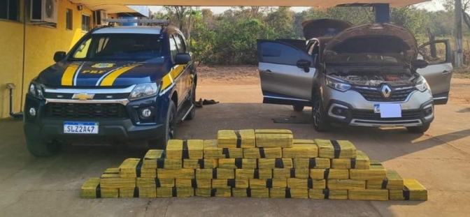 Polícia Rodoviária Federal de Água Clara apreende 455 kg de maconha que seguia para Três Lagoas