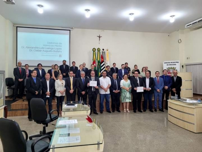 DELEGADOS DA POLÍCIA CIVIL RECEBEM HOMENAGEM DA CÂMARA MUNICIPAL DE DRACENA