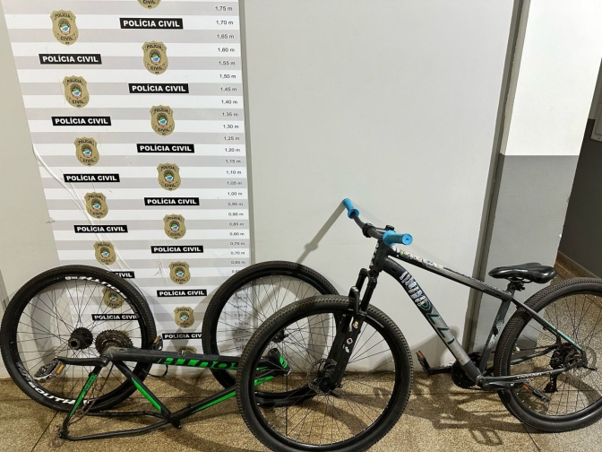 Policiais civis recuperam partes de bicicletas furtadas por adolescentes em Três Lagoas