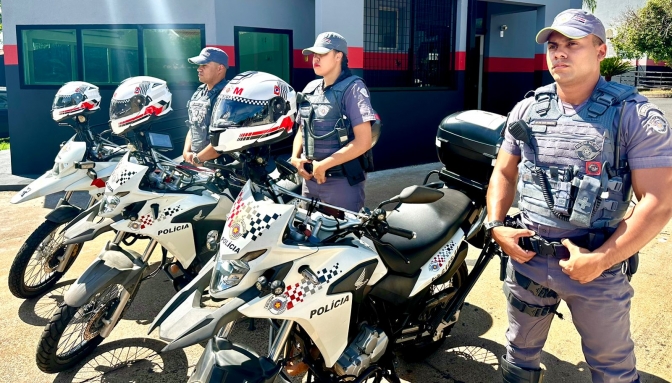 EM ANDRADINA 1ª COMPANHIA DO 28º BPM/I INICIA MODALIDADE DE RADIOPATRULHAMENTO COM MOTOCICLETAS