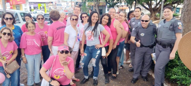 Caminhada Outubro Rosa foi realiza pela RAPAC de Andradina