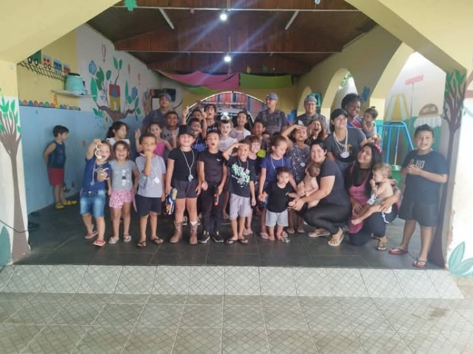 Policia Militar de Andradina participa de um dia de educação infantil