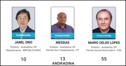 Eleição em Andradina movimenta 03 candidatos para prefeito e 233 candidatos para vereador