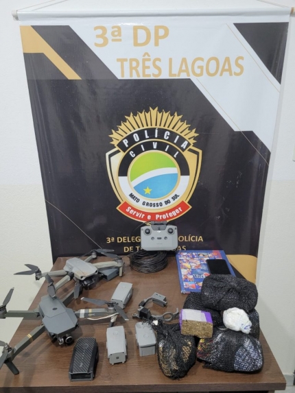 Policia Civil de Três Lagoas desmantela esconderijo de drogas e drones usados para tráfico em presídio