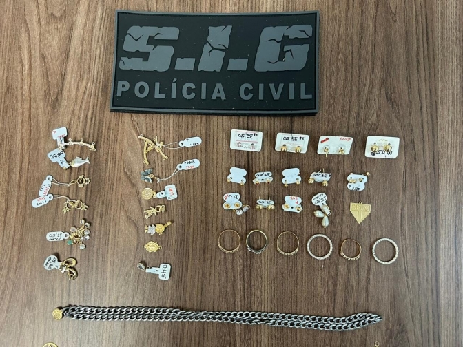 Polícia Civil elucida furto a joalheria, identifica três autores e recupera objetos subtraídos em Três Lagoas