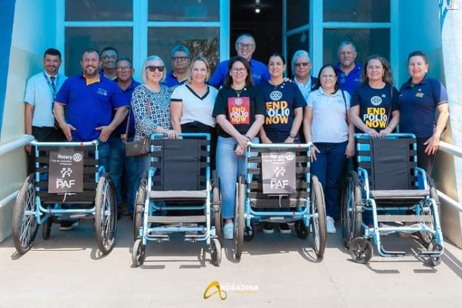 &quot;Mobilidade para Todos&quot; repassa cadeiras de rodas para a Saúde Municipal de Andradina
