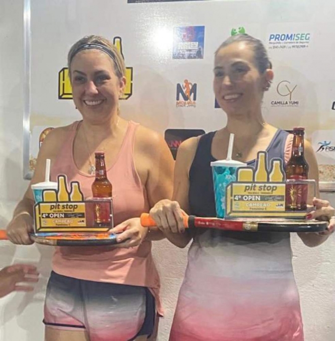 Dupla feminina de Andradina vence 4º Open Pit Stop Bola Branca de Beach Tennis