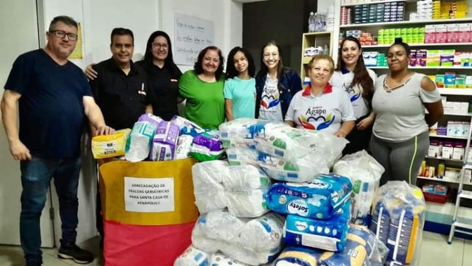 Santa Casa de Penápolis recebe doação de fraldas geriátricas