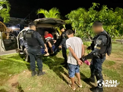 APÓS TIROTEIO FORÇA TÁTICA E GETAM APREENDE ARMA E PRENDE CRIMINOSO ESCONDIDO EM BORRACHARIA EM TRÊS LAGOAS