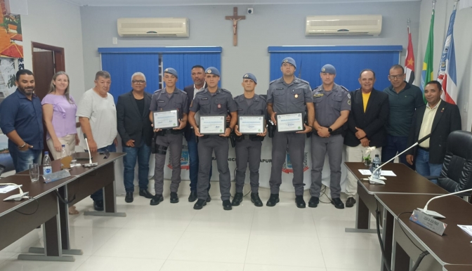 CÂMARA MUNICIPAL DE ITAPURA HOMENAGEIA POLICIAIS MILITARES