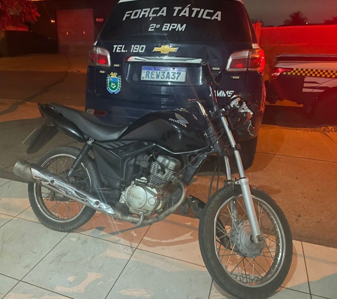 Polícia Militar em Três Lagoas recupera motocicleta furtada e apreende receptador