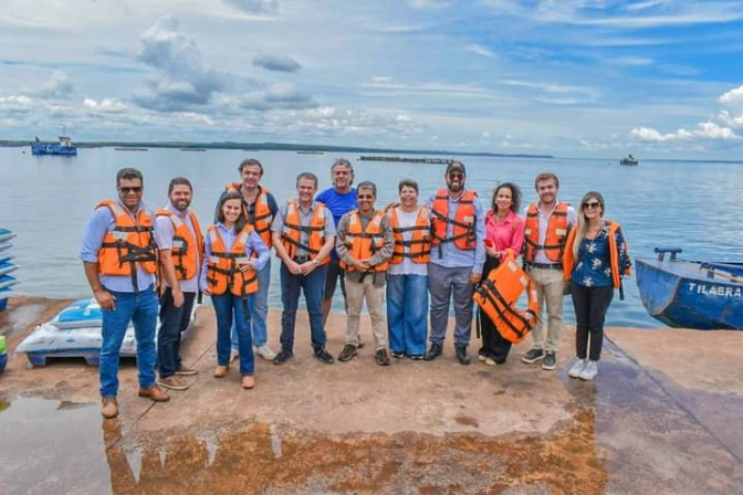 Vice-prefeito de Selvíria acompanha ministro da Pesca e Aquicultura em visita à Tilabras