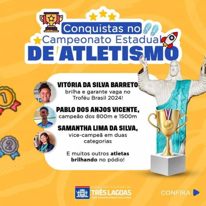 Uma chuva de medalhas e conquistas para Três Lagoas !