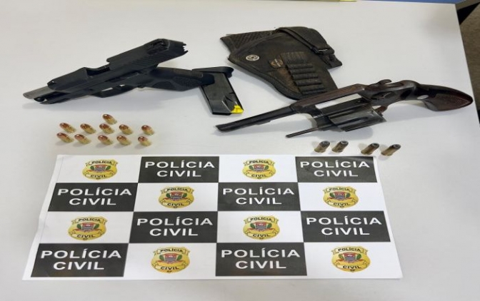 POLÍCIA CIVIL APREENDE DUAS ARMAS DE FOGO EM VALPARAÍSO