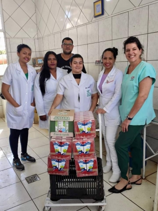 ALUNOS DE ENFERMAGEM DA ETEC DOARAM 324 LITROS DE LEITE PARA SANTA CASA DE BIRIGUI
