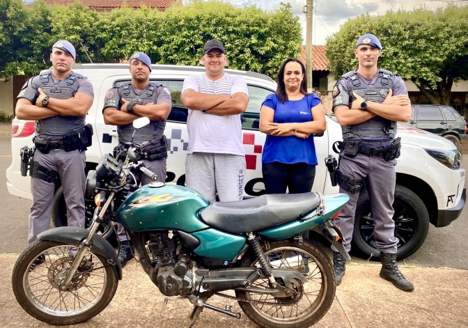 Força Tática de Andradina recupera motocicleta furtada e autor do crime foi preso