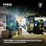 Polícia Militar de Brasilândia faz apreensão de mercadorias de descaminho