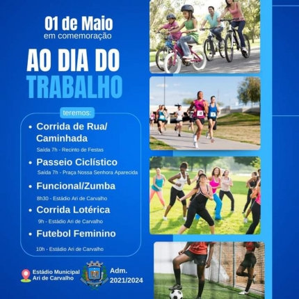 Em Lavínia no dia do trabalhador haverá corrida e passeio ciclístico