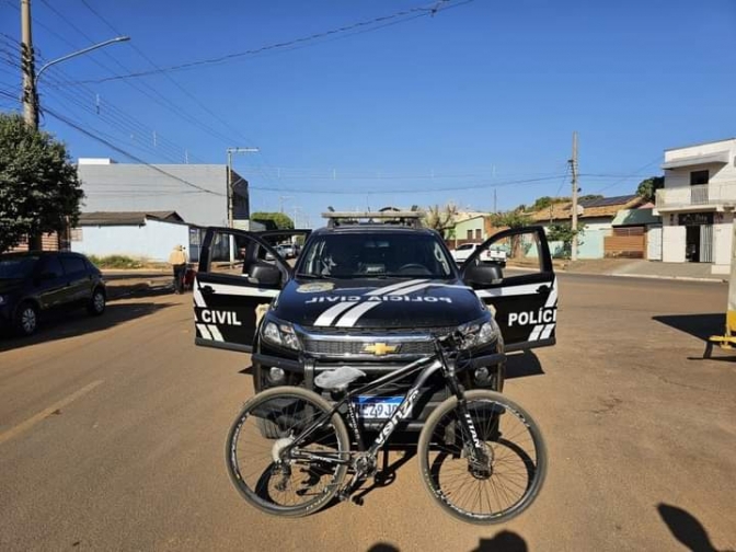 Polícia Civil prende em flagrante autor de furto de bicicleta no município em Água Clara