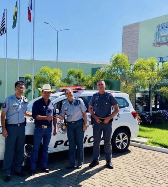 Grupamento da Polícia Militar de Nova Independência recebe reforço de nova viatura Spin