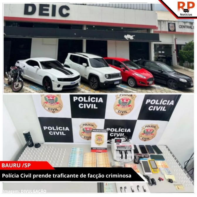 DEIC de Bauru apreende veículos e prende chefe do tráfico de drogas da facção criminosa