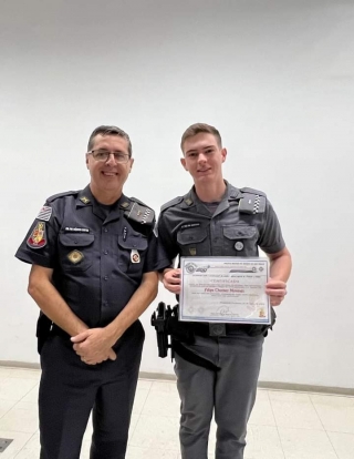 1° TENENTE PM FELIPE MORANDI PARTICIPA DE SOLENIDADE NA SEDE DO CPI-8 EM PRESIDENTE PRUDENTE