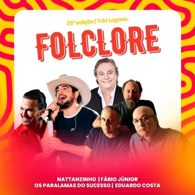 Prefeitura de Três Lagoas divulgou as atrações da 35° edição da Festa do Folclore