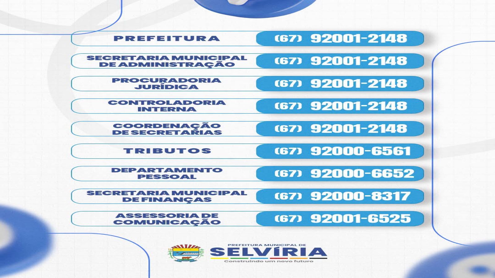 Agora ficou ainda mais fácil falar com a Prefeitura de Selvíria! 