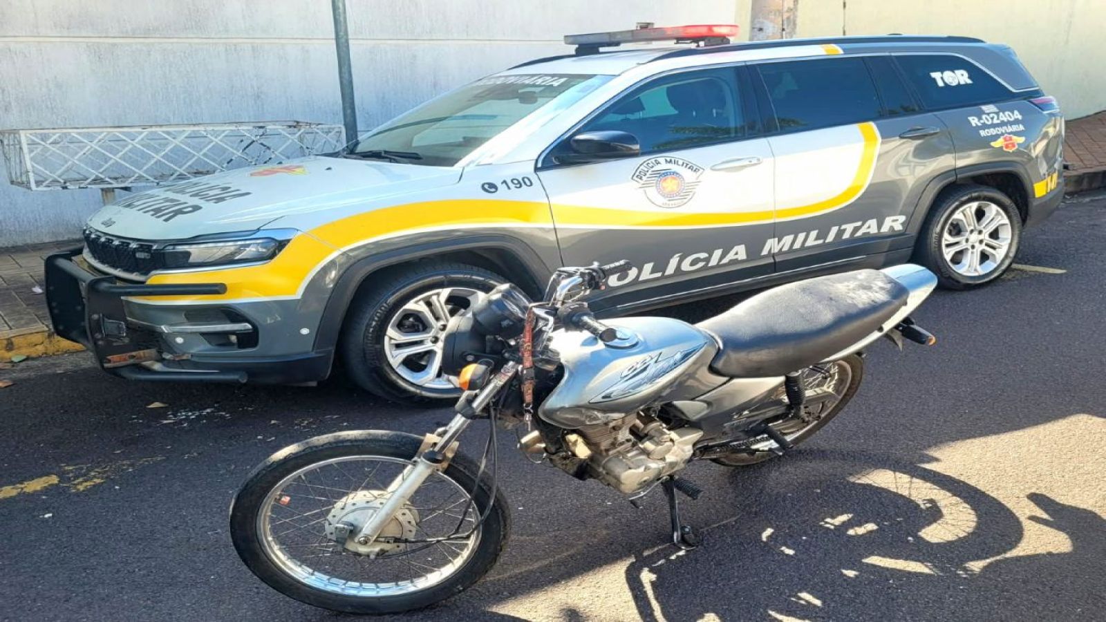 TOR prende homem com motocicleta furtada durante fiscalização em Birigui