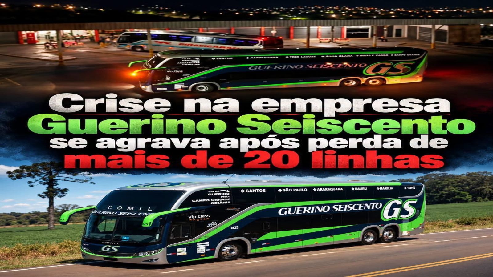 Em crise, Guerino Seiscento, que perdeu a linha Andradina/São Paulo, pode fazer demissão em massa