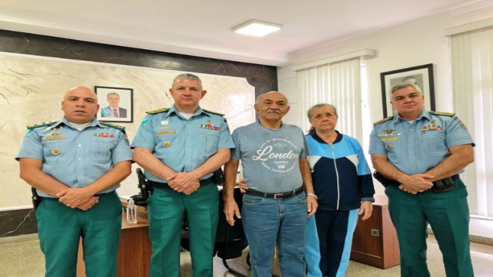 Comando da PMMS recebe a visita de policial militar veterano
